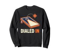 Dialed In Cornhole Player Vintage Bean Bag Toss Game Design Sweatshirt