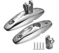 DIALESHU Quick Release Boat Bimini Top Swivel Deck Hinge 316 Stainless Steel, 360 Degree Swivel Deck Side Mount Hinge Include Screws(Pack of 2)