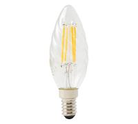 Diall 3.4W 470Lm Clear Twisted Candle Warm White Led Filament Light Bulb