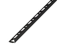 Diall Anthracite 8mm Straight Aluminium Tile Trim, (W)17.4mm