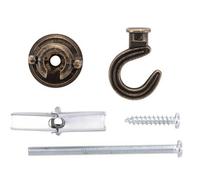 Diall Antique Effect C-Shaped Single Hook (H)50mm (W)28mm