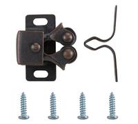 Diall Antique Effect Carbon Steel Double Roller Catch 28mm (W)