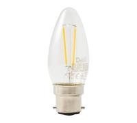 Diall B22 1.8W 250Lm Clear Candle Warm White Led Filament Light Bulb