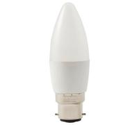 Diall B22 4.2W 470Lm Frosted Candle Warm White Led Dimmable Light Bulb