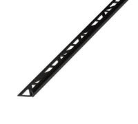 Diall Black 9mm Round Polyvinyl Chloride (Pvc) External Edge Tile Trim, (W)27mm
