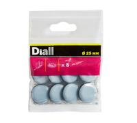 Diall Black & Grey Eva & Ptfe Glide (Dia)25mm, Pack Of 8