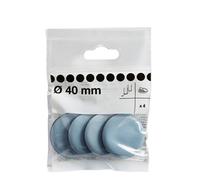 Diall Black & Grey Eva & Ptfe Glide (Dia)40mm, Pack Of 4