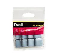 Diall Black & Grey Eva & Ptfe Glide (L)24mm (W)24mm, Pack Of 8
