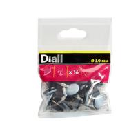 Diall Black & Grey Eva, Ptfe & Steel Nail-In Glide (Dia)19mm, Pack Of 16