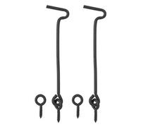Diall Black Metal Gate Hook & Eye (L)100mm, Pack Of 2