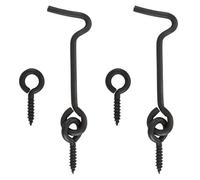 Diall Black Metal Gate Hook & Eye (L)50mm, Pack Of 2