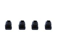 Diall Black Plastic Insert Cap, Pack Of 4