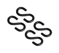 Diall Black Steel S-Hook (H)30mm, Pack Of 4