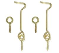Diall Brass Effect Metal Gate Hook & Eye (L)50mm, Pack Of 2