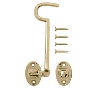 Diall Brass-Plated Cabin Hook, (L)130mm