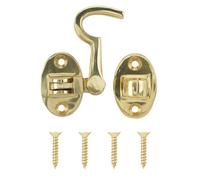 Diall Brass-Plated Cabin Hook, (L)70mm