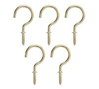 Diall Brass-Plated Medium Cup Hook (L)38.5mm, Pack Of 25