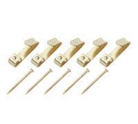 Diall Brass-Plated No. 1 Picture Hook (W)32mm, Pack Of 25