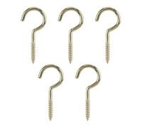Diall Brass-Plated Small Cup Hook (L)48mm, Pack Of 10