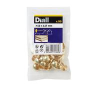 Diall Brass-Plated Upholstery Nail (L)12mm, Pack Of 50