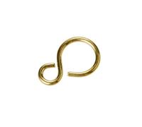 Diall Brass Sliding S-Hook (H)25mm (Dia)2mm, Pack Of 4