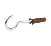 Diall Brown C Hook With Wall Plug (Dia)7mm (L)30mm, Pack Of 2