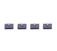 Diall Brown Felt, Polyester (Pes), Polypropylene (Pp) & Steel Nail-In Glide (L)35mm (W)24mm, Pack Of 4