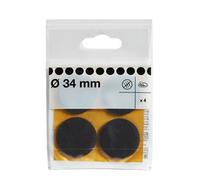 Diall Brown Felt Protection Pad (Dia)34mm, Pack Of 4