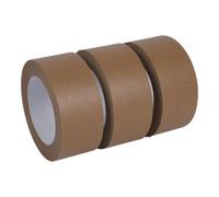 Diall Brown Packing Tape (L)50M (W)48mm, Pack Of 3