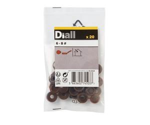 Diall Brown Plastic Decorative Snap Cap (Dia)8mm, Pack Of 20
