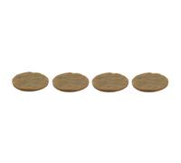 Diall Brown Polyvinyl Chloride (Pvc) Protection Pad (Dia)60mm, Pack Of 4