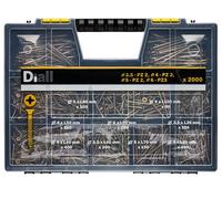 Diall Yellow-Passivated Carbon Steel Screws Trade Case, Set Of 2000