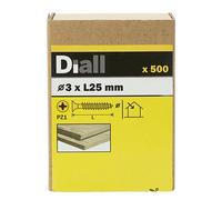 Diall Double-Countersunk Yellow-Passivated Carbon Steel Screw (Dia)3mm (L)25mm, Pack Of 500