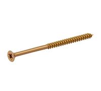 Diall Double-Countersunk Yellow-Passivated Carbon Steel Screw (Dia)4.5mm (L)80mm, Pack Of 100