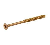 Diall Double-Countersunk Yellow-Passivated Carbon Steel Screw (Dia)6mm (L)80mm, Pack Of 100