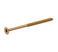Diall Double-Countersunk Yellow-Passivated Carbon Steel Screw (Dia)6mm (L)90mm, Pack Of 100