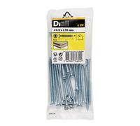 Diall Double-Countersunk Zinc-Plated Carbon Steel Screw (Dia)4.5mm (L)70mm, Pack Of 20