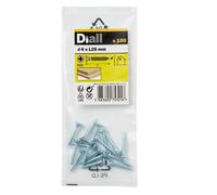 Diall Double-Countersunk Zinc-Plated Carbon Steel Screw (Dia)4mm (L)25mm, Pack Of 100