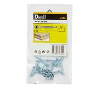 Diall Double-Countersunk Zinc-Plated Carbon Steel Screw (Dia)4mm (L)50mm, Pack Of 100