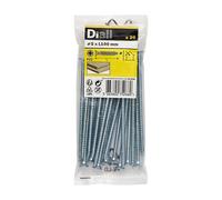 Diall Double-Countersunk Zinc-Plated Carbon Steel Screw (Dia)5mm (L)100mm, Pack Of 20