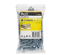 Diall Double-Countersunk Zinc-Plated Carbon Steel Screw (Dia)5mm (L)40mm, Pack Of 100