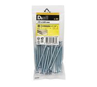 Diall Double-Countersunk Zinc-Plated Carbon Steel Screw (Dia)5mm (L)60mm, Pack Of 20