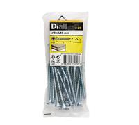 Diall Double-Countersunk Zinc-Plated Carbon Steel Screw (Dia)6mm (L)65mm, Pack Of 20