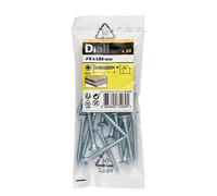 Diall Double-Countersunk Zinc-Plated Carbon Steel Screw (Dia)6mm, Pack Of 20