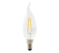 Diall E14 1.8W 250Lm 320° Clear Candle Warm White Led Filament Bent Tip Light Bulb