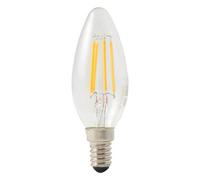 Diall E14 3.4W 470Lm Clear Candle Warm White Led Filament Light Bulb