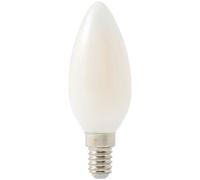 Diall E14 3.4W 470Lm Milky Candle Warm White Led Filament Light Bulb