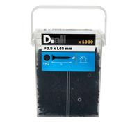 Diall Fine Metal & Wood Plasterboard Screw (Dia)3.5mm (L)45mm, Pack Of 1000