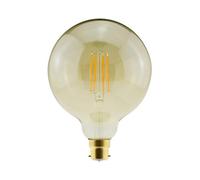 Diall G125 B22 8.5W 806Lm 330° Amber Globe Warm White Led Filament Light Bulb