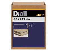 Diall Galvanised Clout Nail (L)12mm (Dia)3mm 2Kg